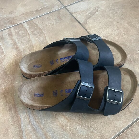 NEW Birkenstock Arizona Soft Footbed
Natural Leather Oiled Black 43 / 10 men’s main image 4